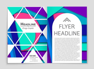 Soyut vektör düzen arka plan set. Sanat kalıp çizmek için, 