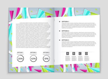 Soyut vektör düzen arka plan set. Sanat kalıp çizmek için, 