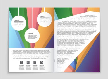 Soyut vektör düzen arka plan set. Sanat kalıp çizmek için, 