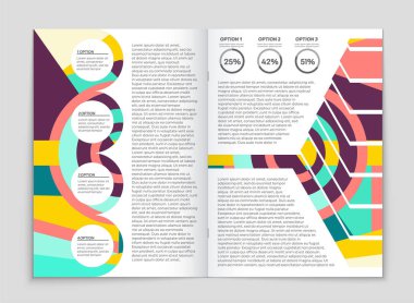 Soyut vektör düzen arka plan set. Sanat kalıp çizmek için, 