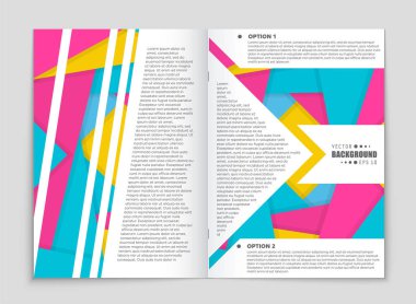 Soyut vektör düzen arka plan set. Sanat kalıp çizmek için, 