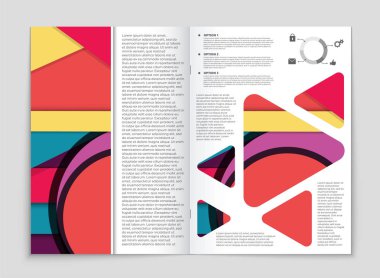 Soyut vektör düzen arka plan set. Sanat kalıp çizmek için, 