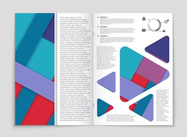 Soyut vektör düzen arka plan set. Sanat kalıp çizmek için, 