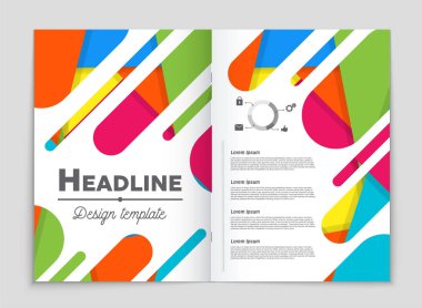 Soyut vektör düzen arka plan set. Sanat kalıp çizmek için, 