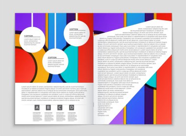 Soyut vektör düzen arka plan set. Sanat kalıp çizmek için, 