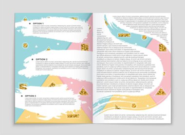 Soyut vektör düzen arka plan set. Sanat kalıp çizmek için, 