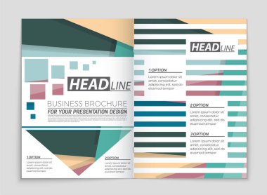 Soyut vektör düzen arka plan set. Sanat kalıp çizmek için, 