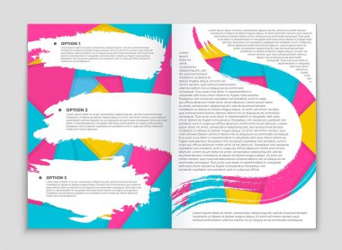 Soyut vektör düzen arka plan set. Sanat kalıp çizmek için, 