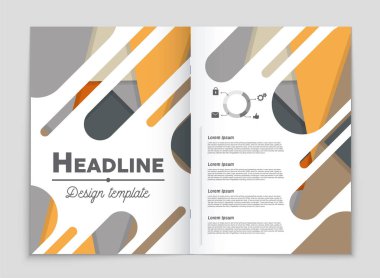 Soyut vektör düzen arka plan set. Sanat kalıp çizmek için, 