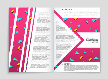 Soyut vektör düzen arka plan set. Sanat kalıp çizmek için, 