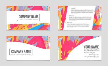 Soyut vektör düzen arka plan set. Sanat kalıp çizmek için, 