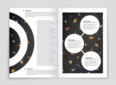 Soyut vektör düzen arka plan set. Sanat kalıp çizmek için, 