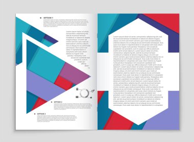 Soyut vektör düzen arka plan set. Sanat kalıp çizmek için, 