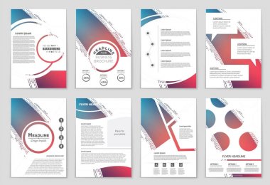 Soyut vektör düzen arka plan set. Sanat kalıp çizmek için, 