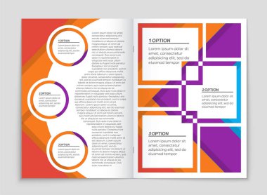 Soyut vektör düzen arka plan set. Sanat kalıp çizmek için, 