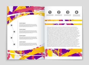 Soyut vektör düzen arka plan set. Sanat kalıp çizmek için, 