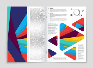 Soyut vektör düzen arka plan set. Sanat kalıp çizmek için, 