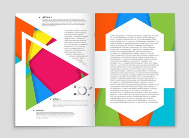 Soyut vektör düzen arka plan set. Sanat kalıp çizmek için, 