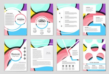 Soyut vektör düzen arka plan set. Sanat kalıp çizmek için, 