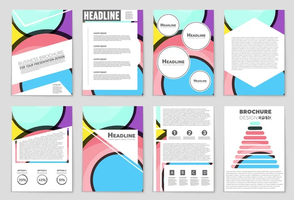 抽象的なベクトル レイアウト背景セット。アート テンプレートの設計を, — ストックベクタ