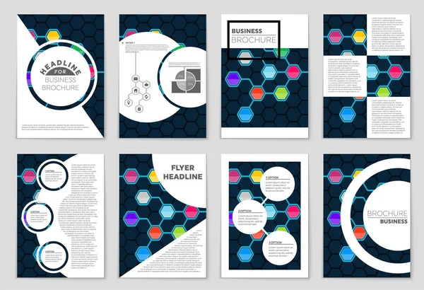 抽象的なベクトル レイアウト背景セット。アート テンプレートの設計を, — ストックベクタ