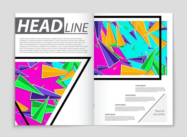 Conjunto de fundo de layout vetorial abstrato. Para design de modelo de arte , —  Vetores de Stock