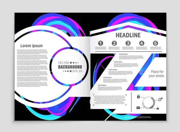 抽象的なベクトル レイアウト背景セット。アート テンプレートの設計を, — ストックベクタ