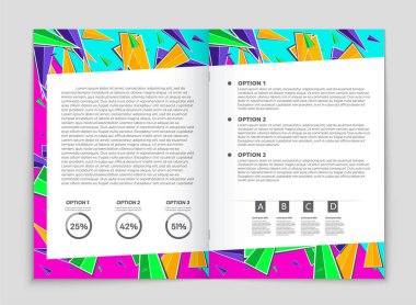 Soyut vektör düzen arka plan set. Sanat kalıp çizmek için, 