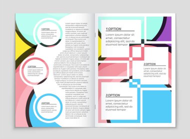 Soyut vektör düzen arka plan set. Sanat kalıp çizmek için, 