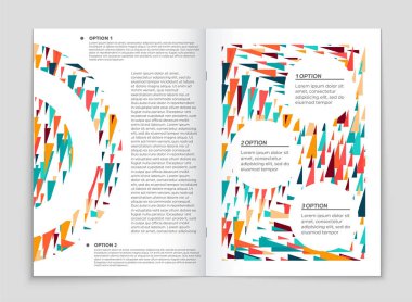 Soyut vektör düzen arka plan set. Sanat kalıp çizmek için, 