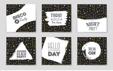 Soyut vektör düzen arka plan set. Sanat kalıp çizmek için, 