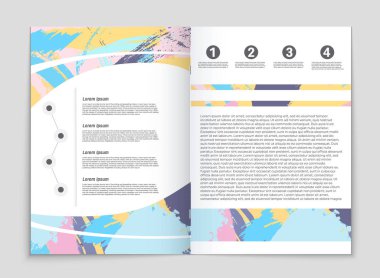 Soyut vektör düzen arka plan set. Sanat kalıp çizmek için, 