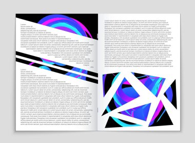 Soyut vektör düzen arka plan set. Sanat kalıp çizmek için, 