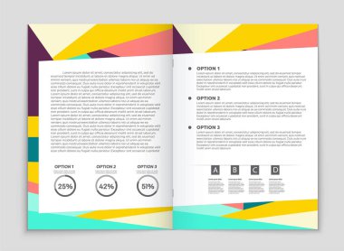 Soyut vektör düzen arka plan set. Sanat kalıp çizmek için, 