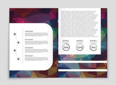 Soyut vektör düzen arka plan set. Sanat kalıp çizmek için, 