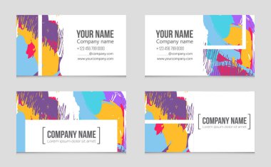 Soyut vektör düzen arka plan set. Sanat kalıp çizmek için, 