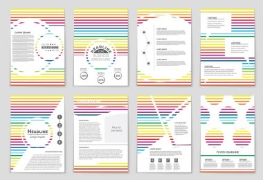 Soyut vektör düzen arka plan set. Sanat tasarım şablonu, liste, ön sayfa, mockup broşür Tema stili, afiş, fikir, kapak, kitapçık, baskı, el ilanı için kitap, boş, kartı, reklam, işareti, sayfa a4
