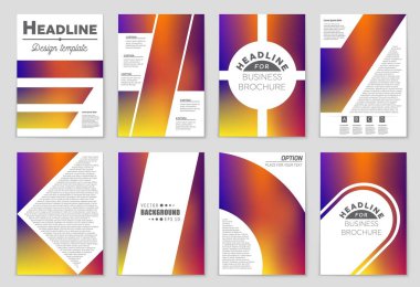 Soyut vektör düzen arka plan set. Sanat tasarım şablonu, liste, sayfa, mockup broşür Tema stili, afiş, fikir, kapak, kitapçık, baskı, el ilanı için kitap, boş, kartı, reklam, işareti, sayfa,, a4