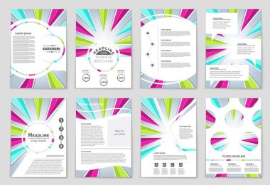 Soyut vektör düzen arka plan set. Sanat tasarım şablonu, liste, ön sayfa, mockup broşür Tema stili, afiş, fikir, kapak, kitapçık, baskı, el ilanı için kitap, boş, kartı, reklam, işareti, sayfa a4