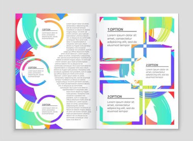 Soyut vektör düzen arka plan set. Sanat tasarım şablonu, liste, ön sayfa, mockup broşür Tema stili, afiş, fikir, kapak, kitapçık, baskı, el ilanı için kitap, boş, kartı, reklam, işareti, sayfa,, a4.