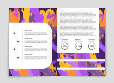 Soyut vektör düzen arka plan set. Sanat tasarım şablonu, liste, ön sayfa, mockup broşür Tema stili, afiş, fikir, kapak, kitapçık, baskı, el ilanı için kitap, boş, kartı, reklam, işareti, sayfa,, a4.