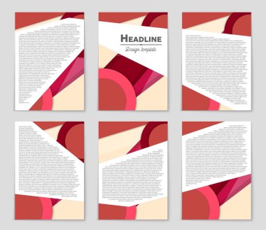 Soyut vektör düzen arka plan set. Sanat tasarım şablonu, liste, ön sayfa, mockup broşür Tema stili, afiş, fikir, kapak, kitapçık, baskı, el ilanı için kitap, boş, kartı, reklam, işareti, sayfa,, a4