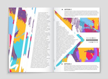 Soyut vektör düzen arka plan set. Sanat tasarım şablonu, liste, ön sayfa, mockup broşür Tema stili, afiş, fikir, kapak, kitapçık, baskı, el ilanı için kitap, boş, kartı, reklam, işareti, sayfa,, a4.