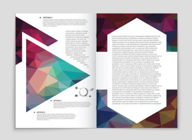 Soyut vektör düzen arka plan set. Sanat tasarım şablonu, liste, ön sayfa, mockup broşür Tema stili, afiş, fikir, kapak, kitapçık, baskı, el ilanı için kitap, boş, kartı, reklam, işareti, sayfa a4.