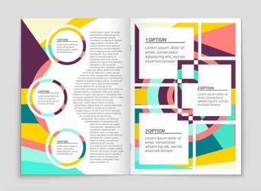 Soyut vektör düzen arka plan set. Sanat tasarım şablonu, liste, ön sayfa, mockup broşür Tema stili, afiş, fikir, kapak, kitapçık, baskı, el ilanı için kitap, boş, kartı, reklam, işareti, sayfa a4.