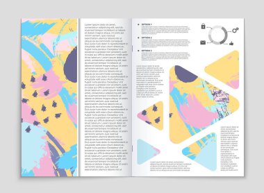 Soyut vektör düzen arka plan set. Sanat tasarım şablonu, liste, ön sayfa, mockup broşür Tema stili, afiş, fikir, kapak, kitapçık, baskı, el ilanı için kitap, boş, kartı, reklam, işareti, sayfa,, a4.