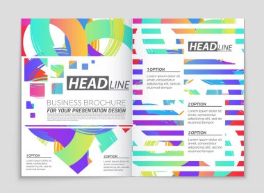 Soyut vektör düzen arka plan set. Sanat tasarım şablonu, liste, ön sayfa, mockup broşür Tema stili, afiş, fikir, kapak, kitapçık, baskı, el ilanı için kitap, boş, kartı, reklam, işareti, sayfa,, a4.