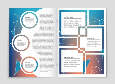 Soyut vektör düzen arka plan set. Sanat tasarım şablonu, liste, ön sayfa, mockup broşür Tema stili, afiş, fikir, kapak, kitapçık, baskı, el ilanı için kitap, boş, kartı, reklam, işareti, sayfa a4