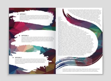 Soyut vektör düzen arka plan set. Sanat tasarım şablonu, liste, ön sayfa, mockup broşür Tema stili, afiş, fikir, kapak, kitapçık, baskı, el ilanı için kitap, boş, kartı, reklam, işareti, sayfa a4.