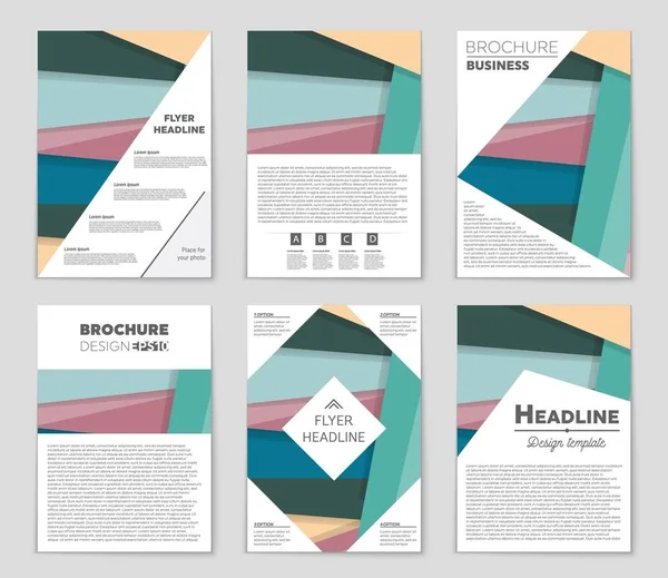 Streszczenie wektor zestaw tło układ. Projekt szablon sztuka, listy, pierwszej stronie, makieta Broszura tematu styl, transparent, pomysł, okładka, broszury, druk, ulotki, książki, puste, karta, ad, znak, arkusz,, a4 — Wektor stockowy